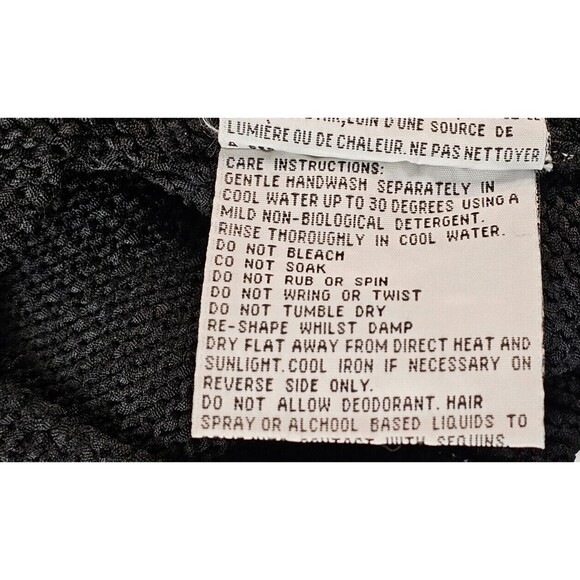 Vtg Ebene Womens Sweater Sheer Mesh 3D Flowers Fairy Goth Patrick Assuline Black - Picture 8 of 13